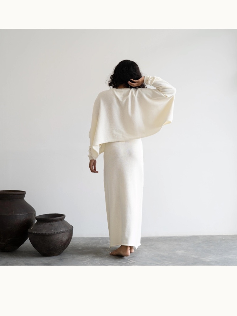 Avy & Co Tilda Cream Knit Skirt - Picture 3 of 8